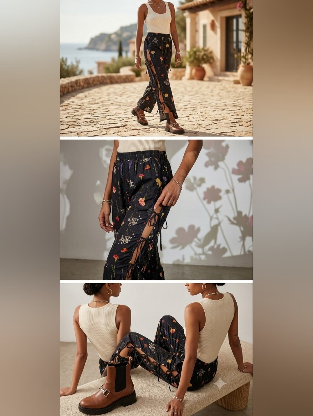 Lisa Says Gah Evelyn Tie Pant in Floral